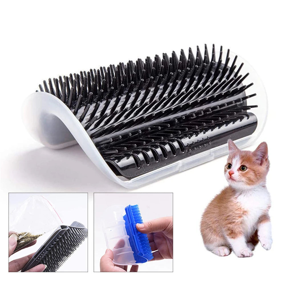 Self-Brushing Corner Groomer for Cats